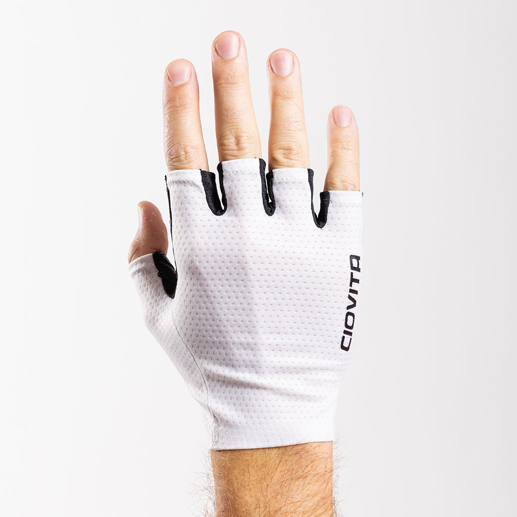 Race Mesh Short Finger Glove (White)