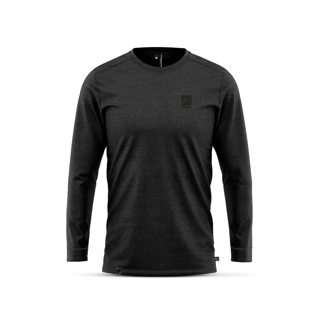 Men&#39;s Long Sleeve Merino T Shirt (Charcoal)