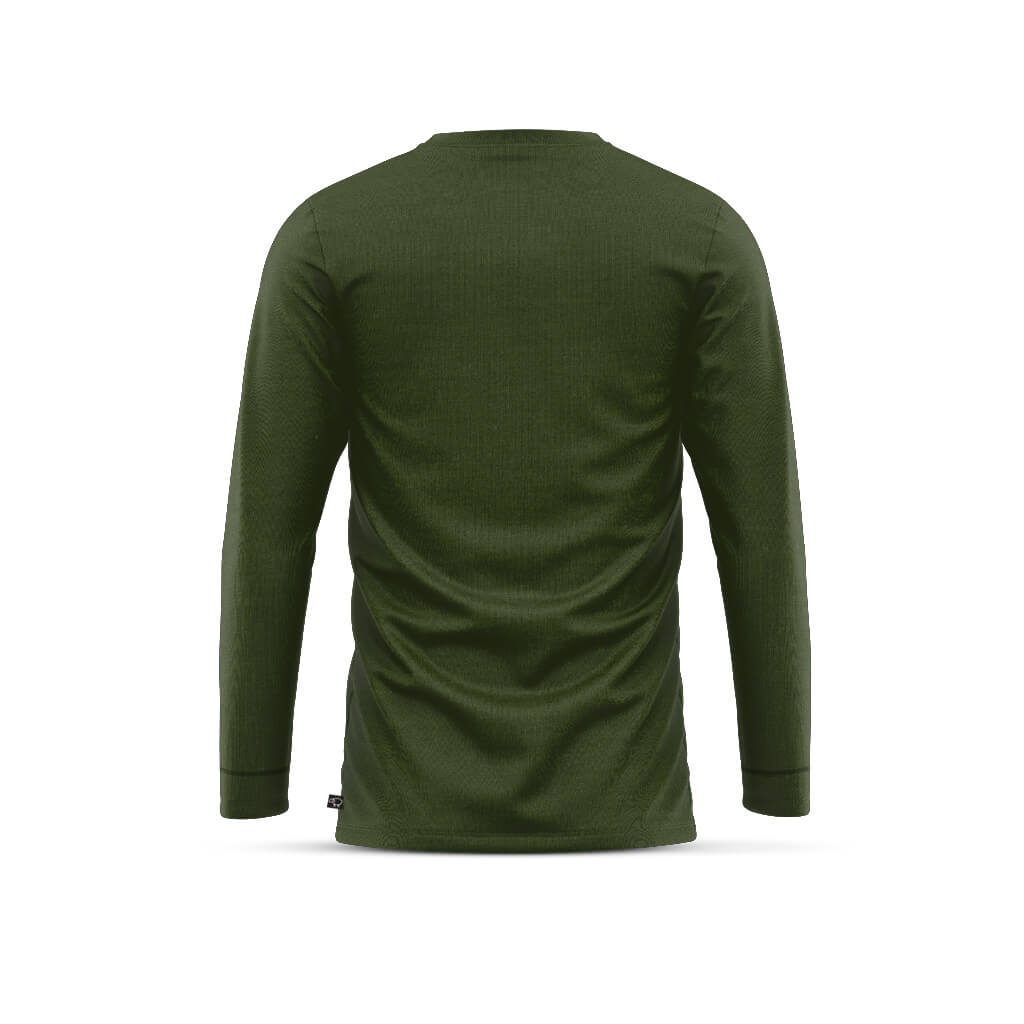 Men&#39;s Long Sleeve Merino T Shirt (Olive)