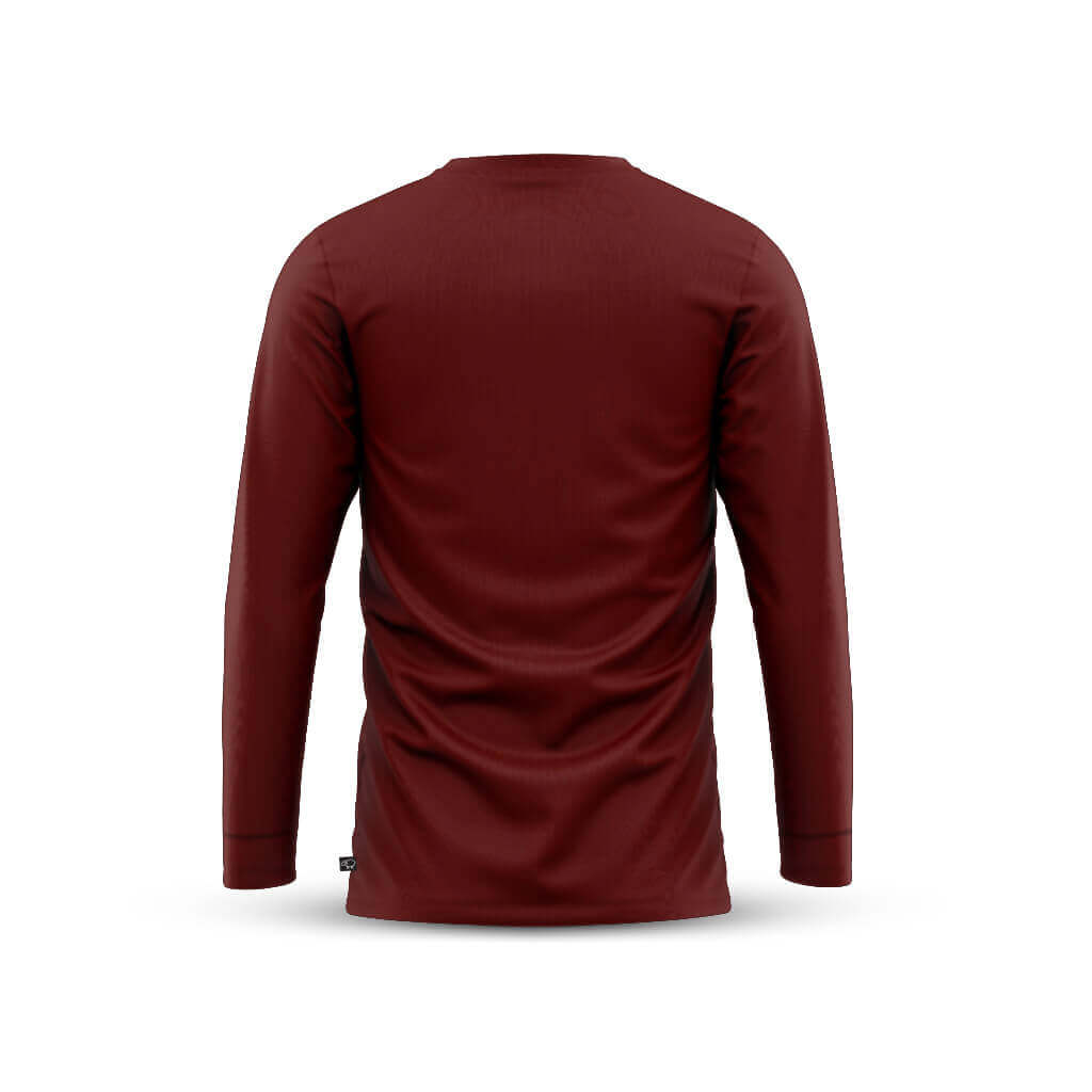 Men&#39;s Long Sleeve Merino T Shirt (Bloodstone)