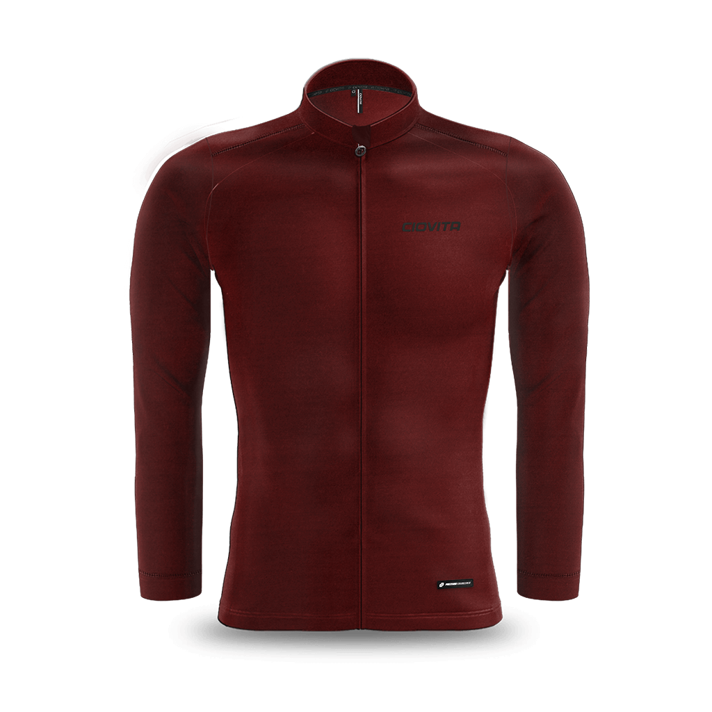 Men&#39;s Pecora Long Sleeve Merino Jersey (Bloodstone)