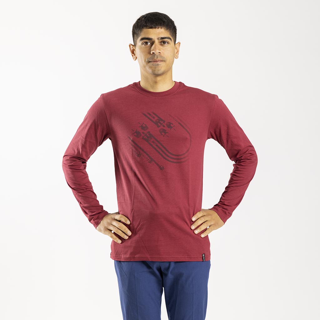 Men&#39;s Track Long Sleeve Shirt (Nova Red)