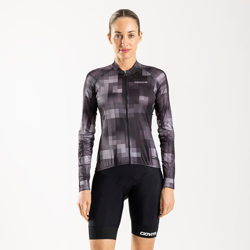 Women&#39;s Pixel Long Sleeve Sport Fit Jersey (Black)