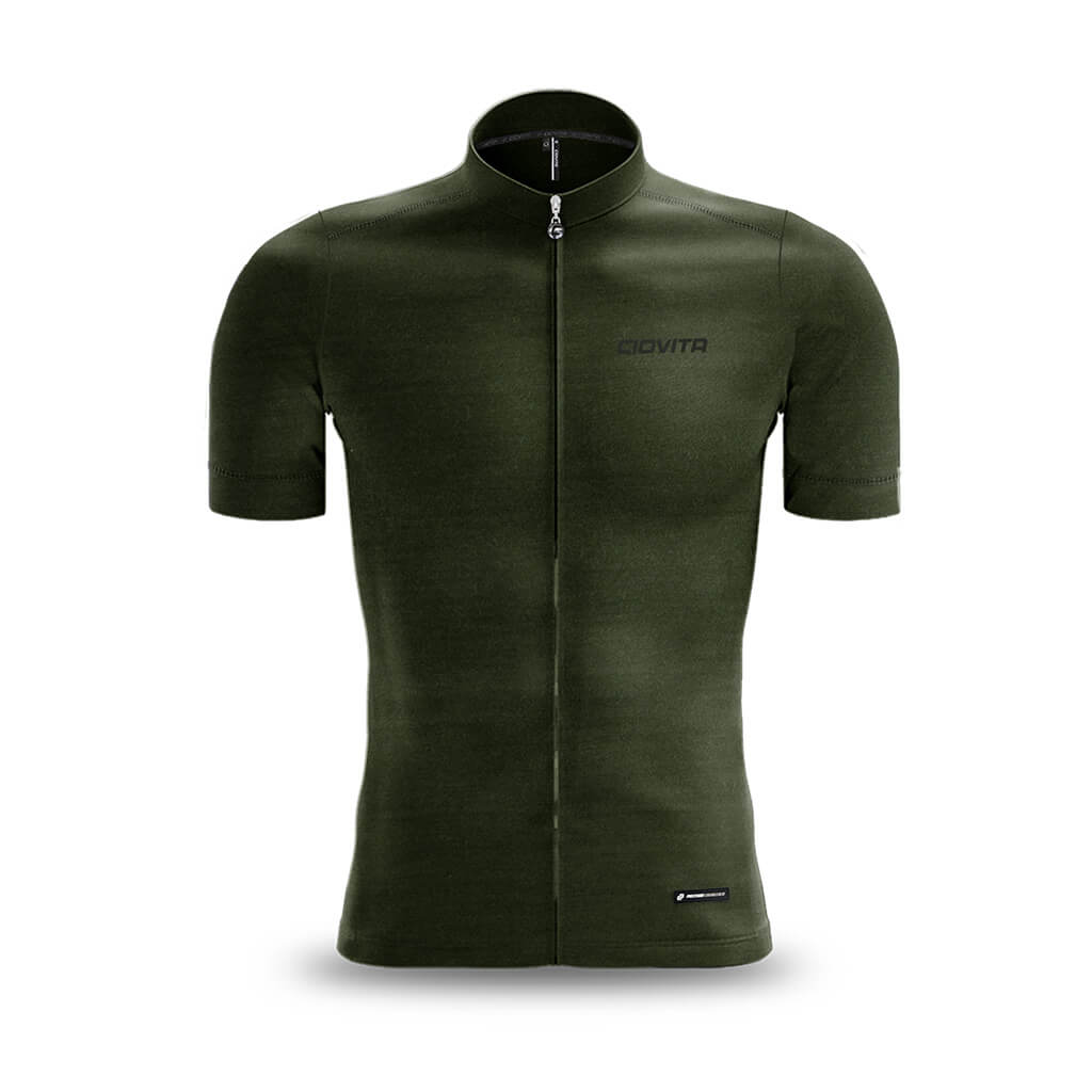 Men&#39;s Pecora Merino Cycling Jersey (Olive)