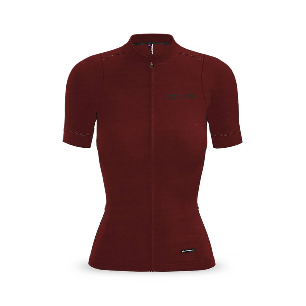 Women&#39;s Pecora Merino Cycling Jersey (Bloodstone)