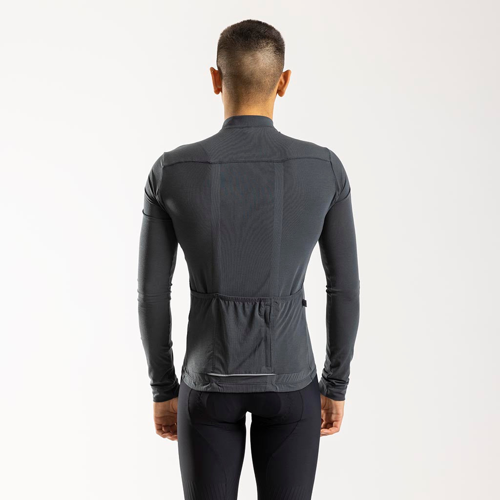 Men&#39;s Pecora Long Sleeve Merino Jersey (Charcoal)