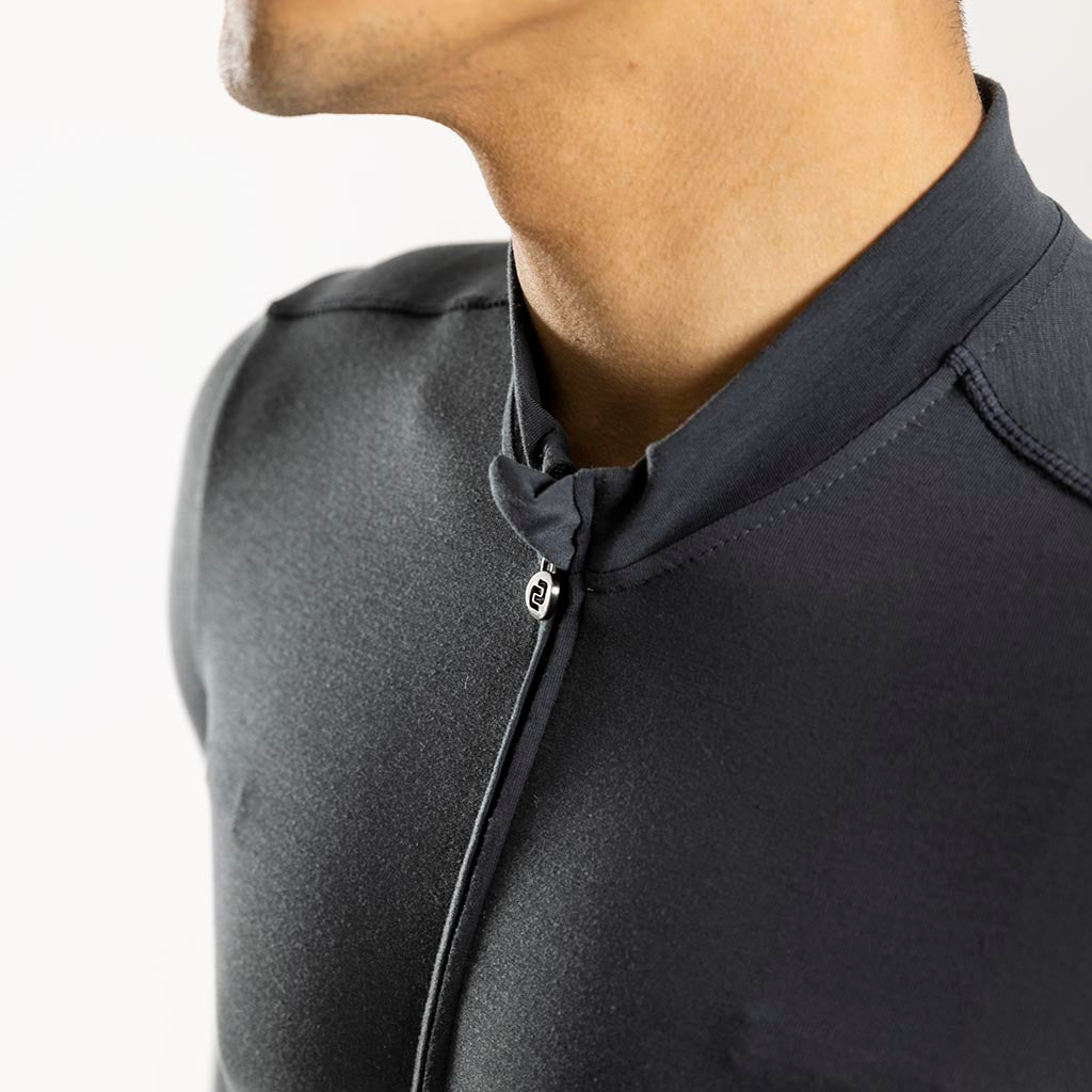 Men&#39;s Pecora Long Sleeve Merino Jersey (Charcoal)