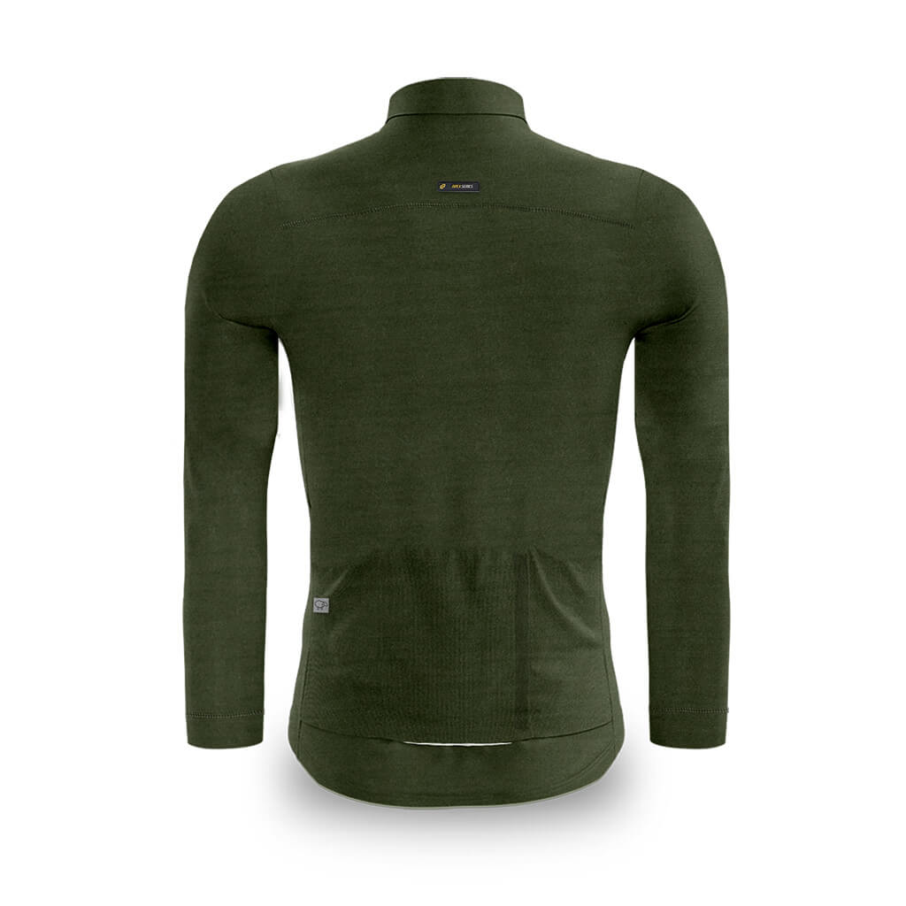 Men&#39;s Pecora Long Sleeve Merino Jersey (Olive)