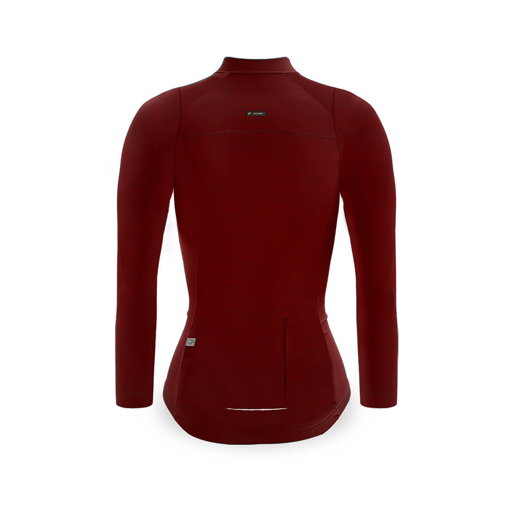 Women&#39;s Pecora Long Sleeve Merino Jersey (Bloodstone)