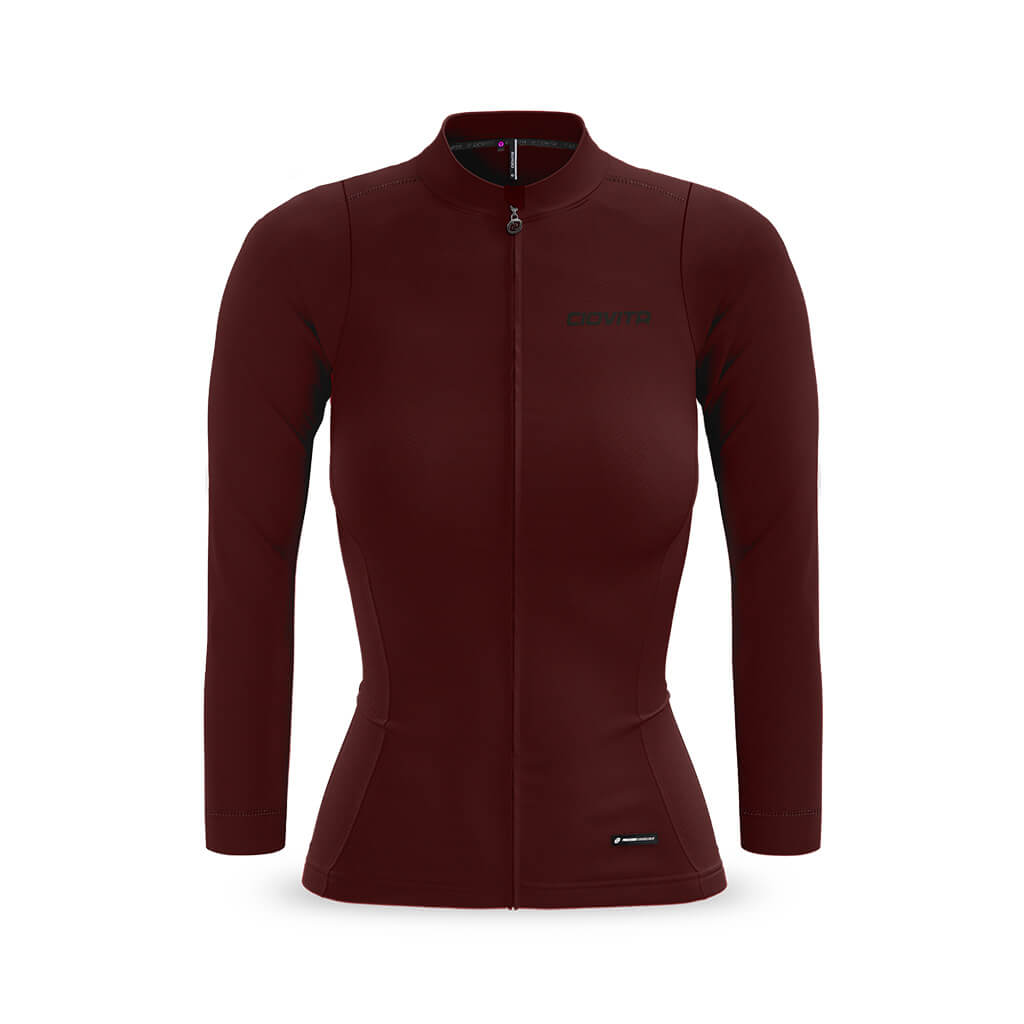 Women&#39;s Pecora Long Sleeve Merino Jersey (Bloodstone)