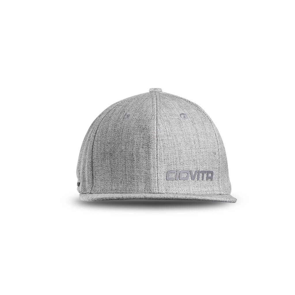 Grey Flat Peak Snapback Cap