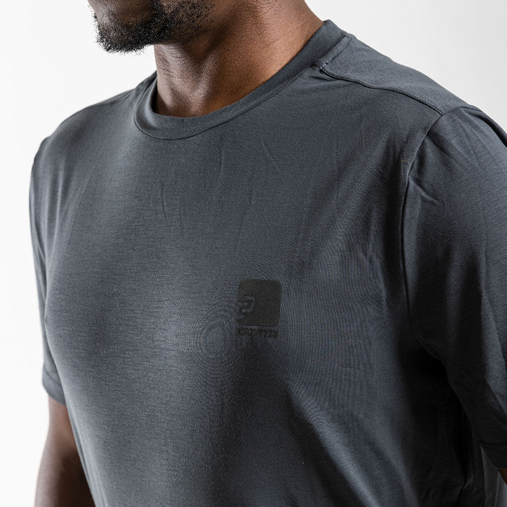 Men&#39;s Casual Merino T Shirt (Charcoal)