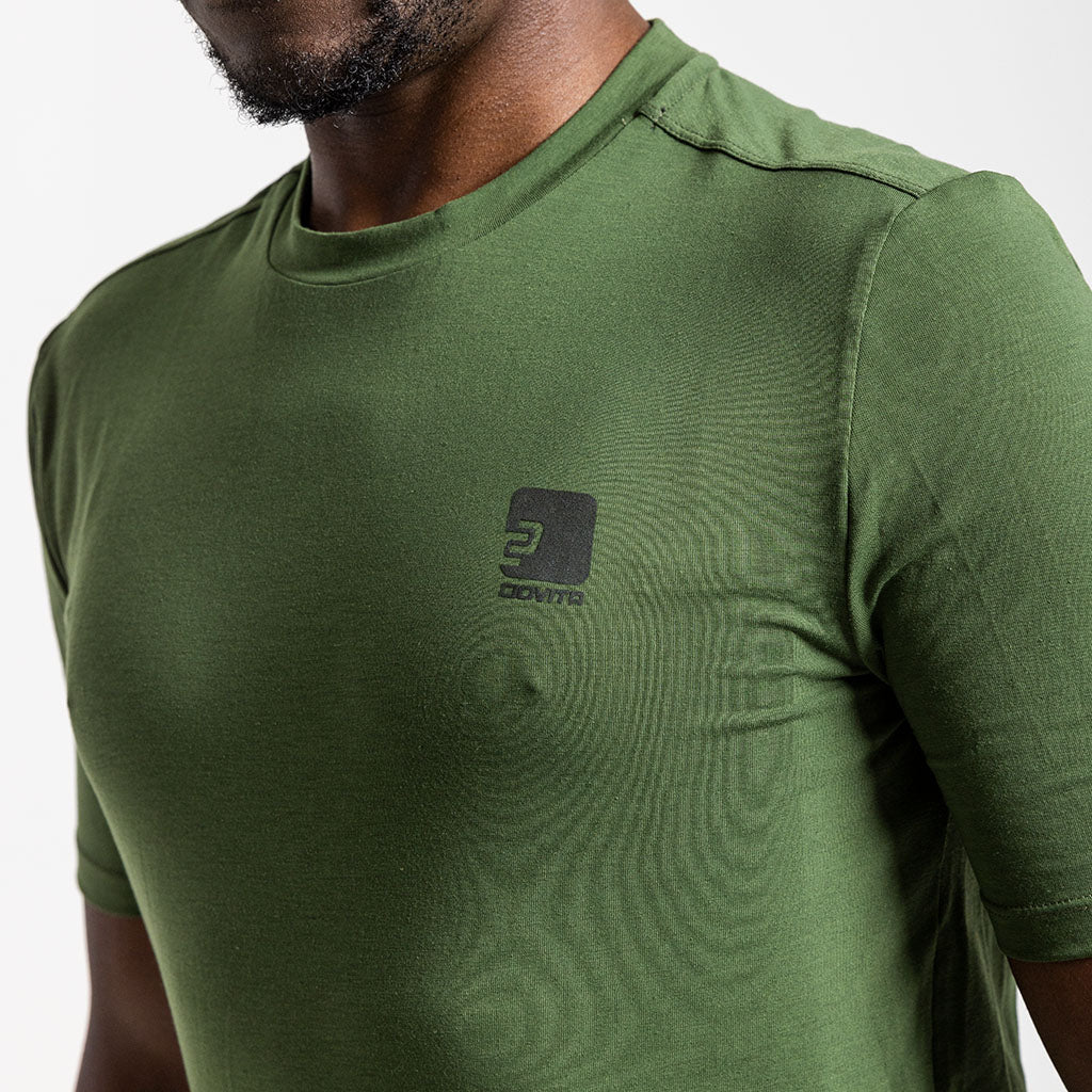 Men&#39;s Casual Merino T Shirt (Olive)