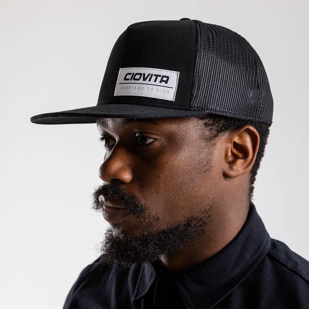 Black trucker cap online