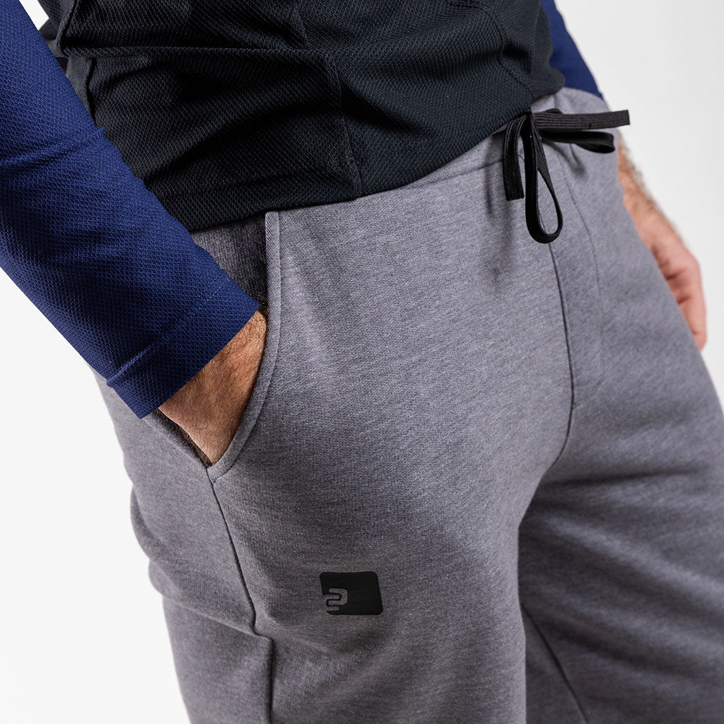 Mens Fleece Shorts (Charcoal Melange)