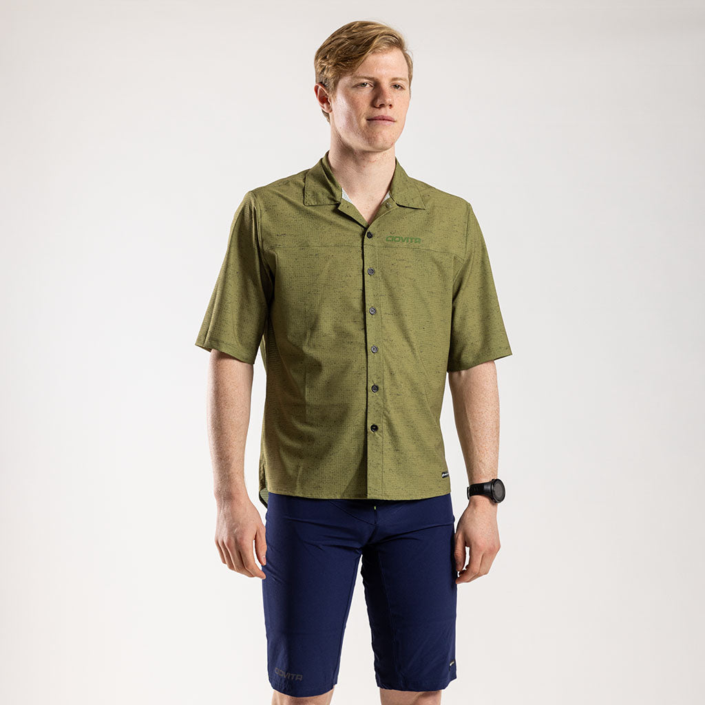 Men&#39;s Short Sleeve Adventure Shirt (Olive Melange)