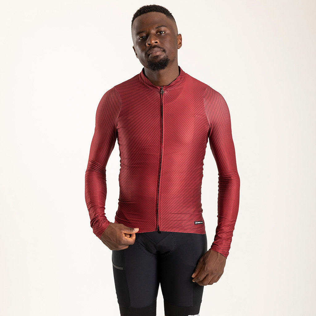 Men&#39;s Motion Long Sleeve Flyweight Jersey (Bloodstone)