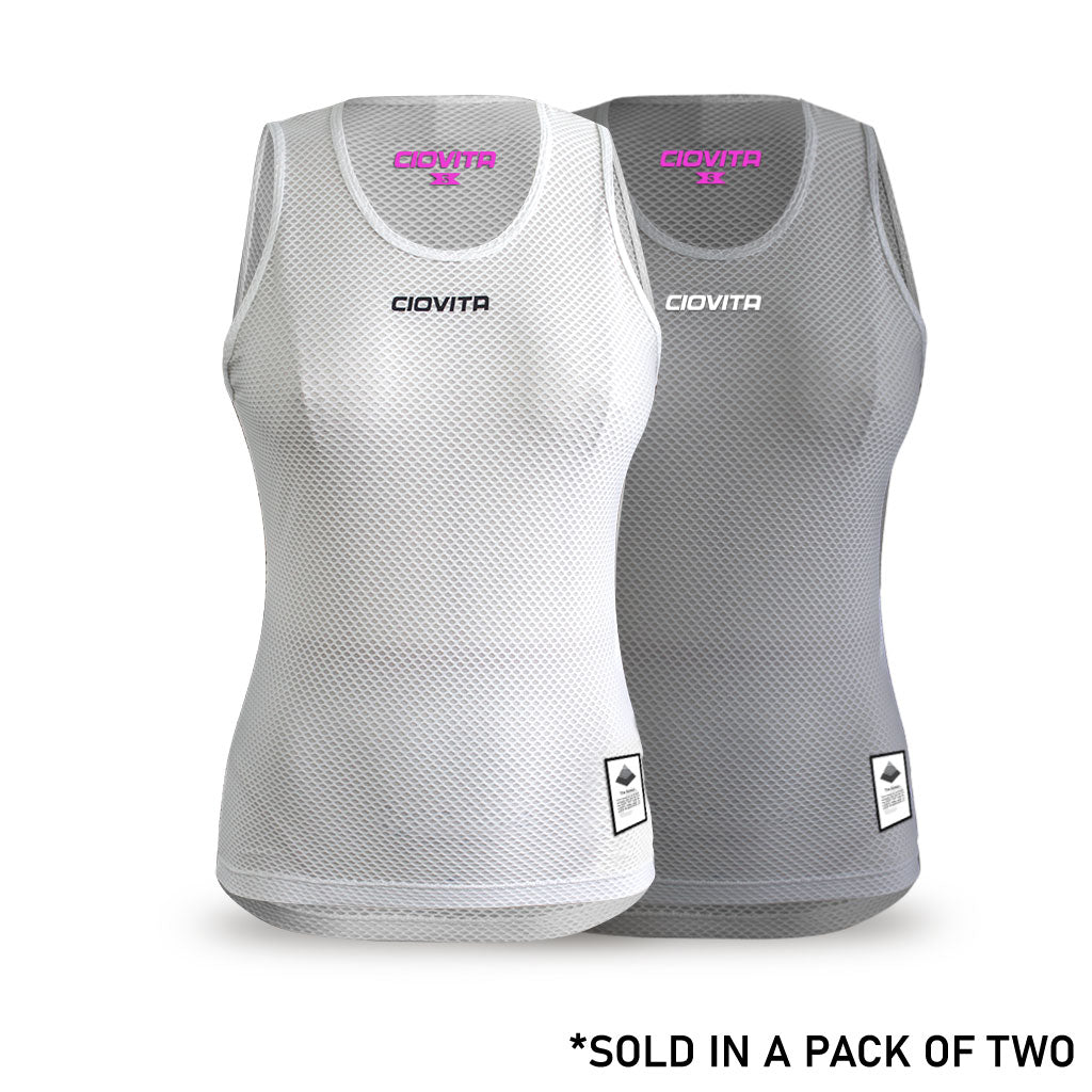 Women&#39;s Strato Undervest (2pk white and grey)